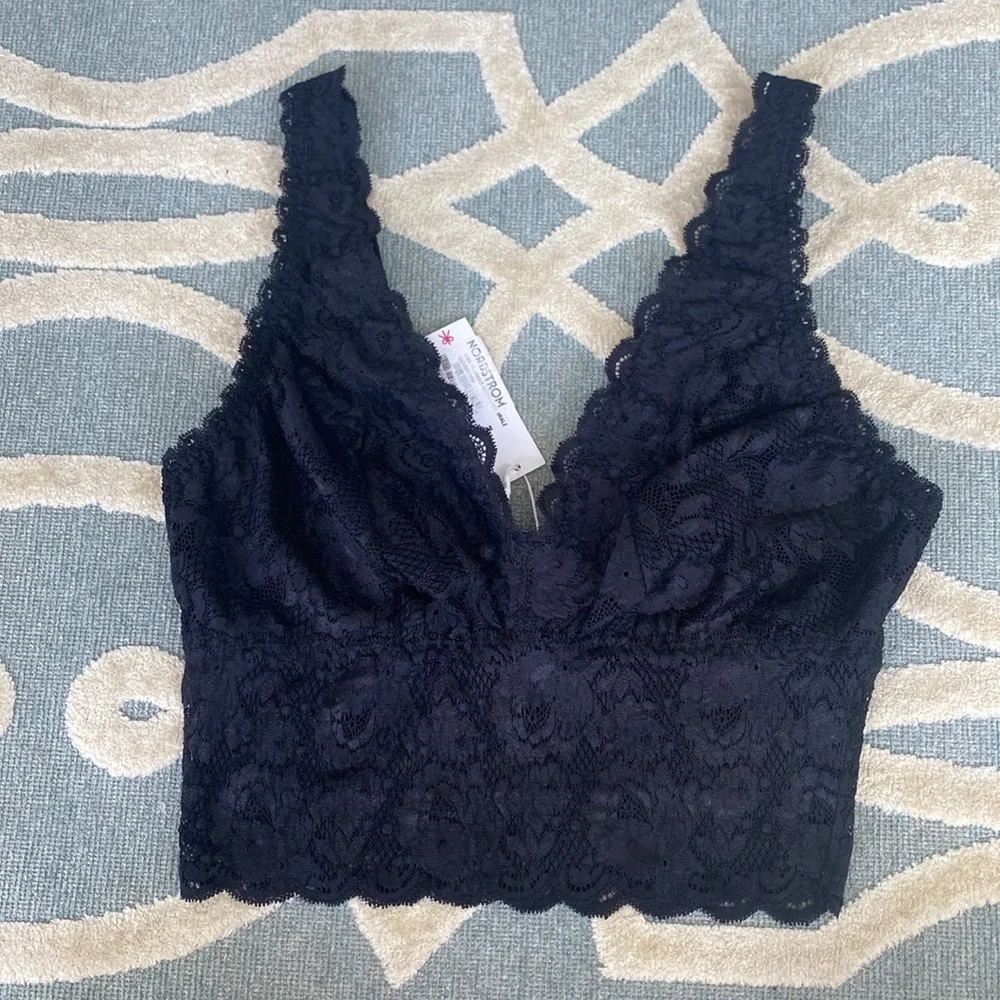 Cosabella Plungie Longline Bralette Black Women’s SZ Medium - Picture 6 of 10